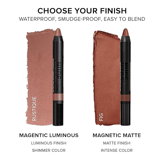 Nudestix Magnetic Matte Eye Color ? 3-in-1 Long-Wear Cream Eyeshadow Pencil Eyeliner &amp Primer | Waterproof Budge-Proof Matte Finish | Vegan &amp Cruelty-Free Eye Makeup