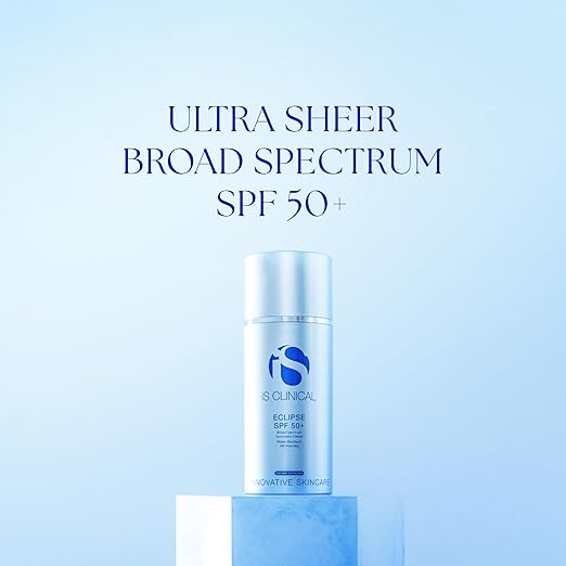 iS CLINICAL Eclipse SPF 50+ Sunscreen Zinc Oxide tinted sunscreen ultra sheer non-greasy matte finish sun cream for face