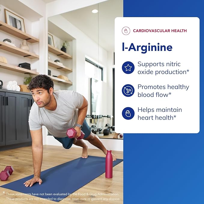 Pure Encapsulations L-Arginine - 1400 mg - Support Nitric Oxide Production - Heart Health &amp Blood Flow - Gluten Free &amp Non-GMO - 90 Capsules