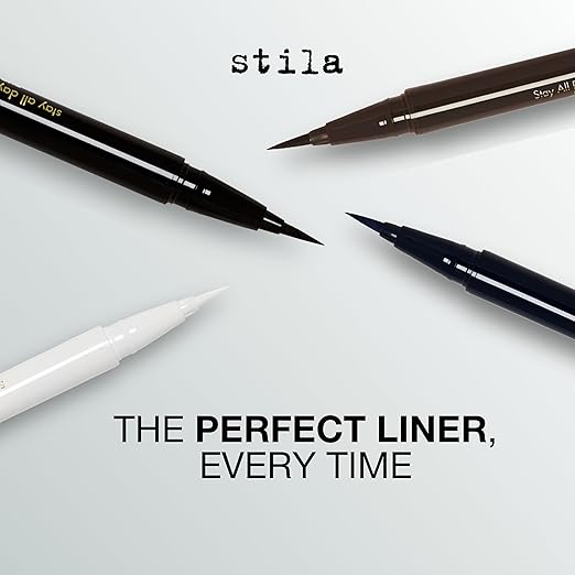stila Waterproof Liquid Eye Liner Stay All Day Makeup with Fine Brush Tip Lasting Satin Finish Smudge-Proof &amp Transfer-Resistant