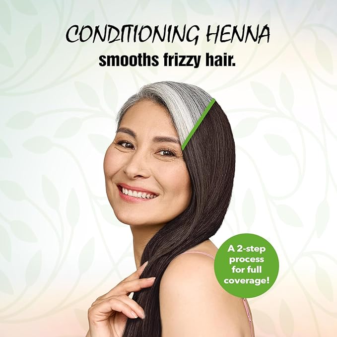 Light Mountain Henna Hair Color &amp Conditioner Color the Gray - Mahogany Hair Dye for Men/Women 2-Step Chemical-Free Semi-Permanent Hair Color for White Gray and Blonde Hair 7 Oz (Pack of 2)