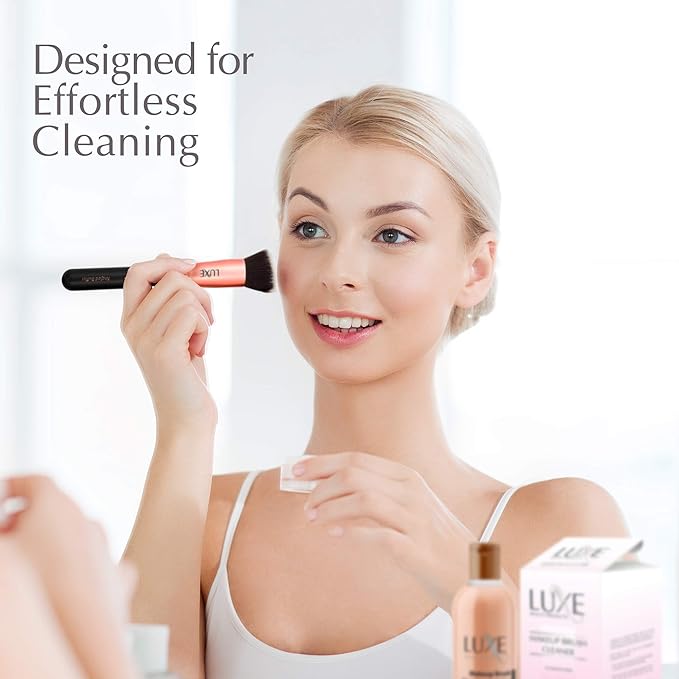 Luxe Electric Makeup Brush Cleaner Pink USB Charging Station 3 Adjustable Speeds Cleaner to Instantly Wash and Dry Your Makeup Brushes