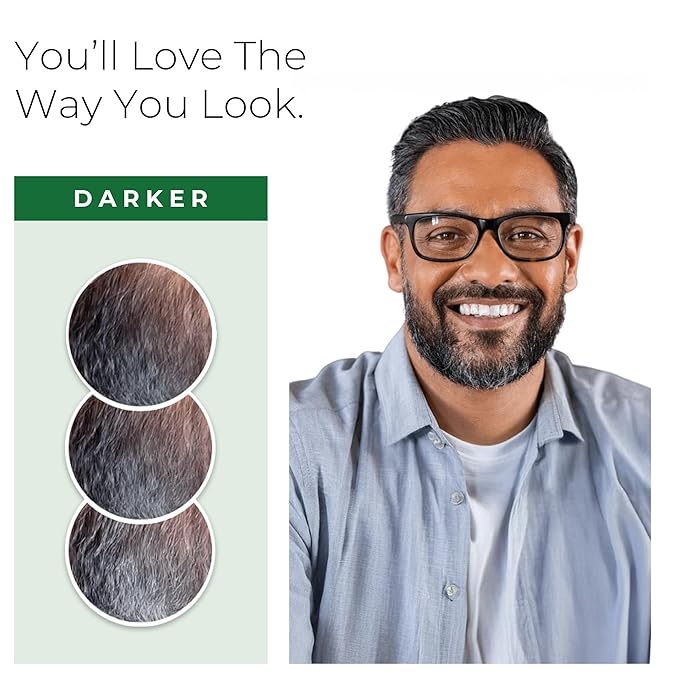 Simpler Partial Coverage Men's Hair Color Color Box - Permanent Beard and Mustache Dye - Ammonia-Free Beard Hair Dye ? Fast Gray Blending ? Salt &amp Pepper Look - Darker Shades