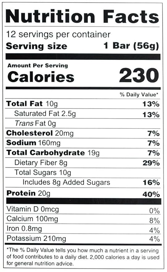 Beverly International UMP High Protein Bars - Almond Honey 20g of Protein 8g Fiber. All Natural Gourmet Ingredients. Soy Free Bar 12 Pack