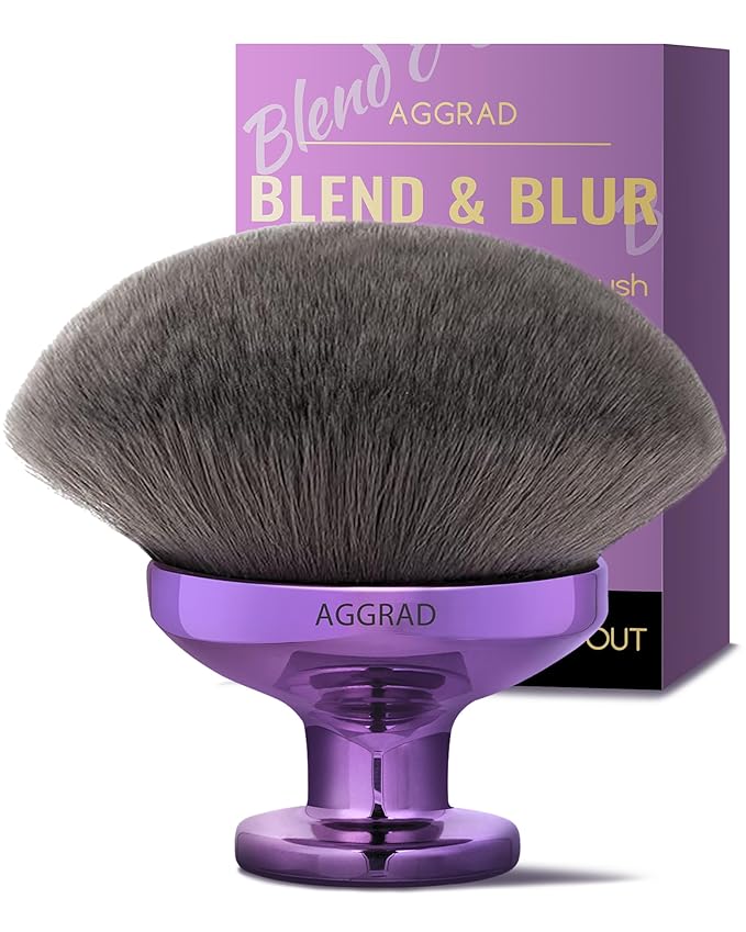 Ultra Large Body Makeup Brush Self Tanner Kabuki Foundation Brush for Leg Face Makeup Back Lotion Sunscreen Applicator Self Tanning Bronzer Blending Brush for Beauty Body Coverage Perfector Violet