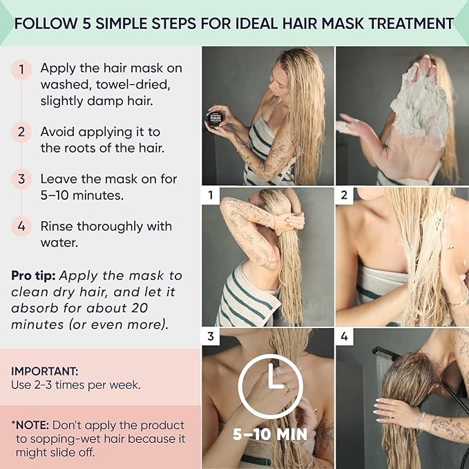Moerie Hair Growth &amp Repair Mask - Restorative Vegan-Friendly Treatment for Longer Thicker Fuller Hair - 100ml 2 pack