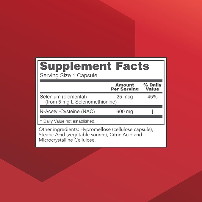 Protocol NAC with Selenium and Molybdenum - Glutathione Brain and Lung - 100 Veg Caps