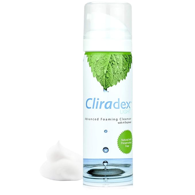 Foam - Gentle Eyelid Cleanser &amp Eyelash Conditioner | Daily Facial Cleanser &amp Safe Solution for Eyelid Hygiene - 1.5oz 4-Terpineol Formula