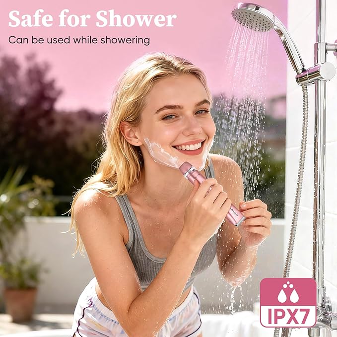 Bikini Trimmer for Women ? 2-in-1 Replaceable Women's Facial Razor Ceramic BladeIntimate Area Hair Remover Facial &amp Body Hair Remover