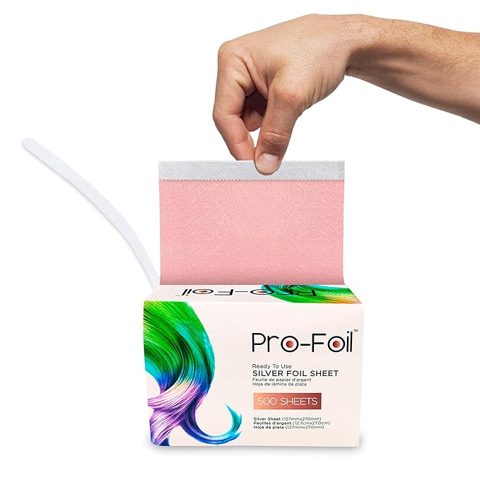 Just Home Pink Hair Highlighting Pop Up Foils 2000 Sheets Pre ? Cut for Bleaching Coloring Lightening Styling In-Built Dispenser for Professionals Salons Personal Use