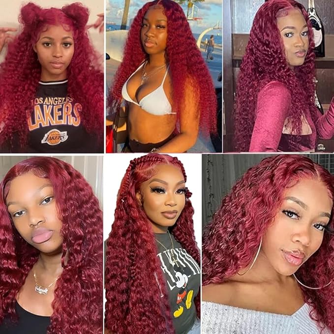 Burgundy Bundles Human Hair 99j Bundle Human Hair 99j Burgundy 3 Bundles 20 22 24 inch Wine Red Water Wave Bundle