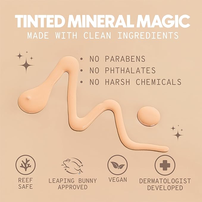 Dew Me Mineral All-Screen - Tinted SPF 30 Face Sunscreen with Hyaluronic Acid + Niacinamide for Golden Glow Dewy Finish - Dermatologist Developed Makeup Primer Complexion Perfector - (1.7 Oz)