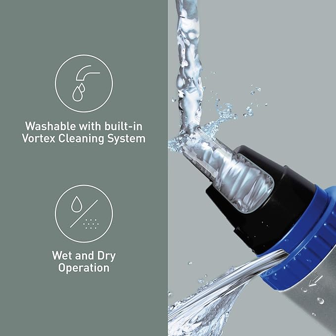 Panasonic ER-GN30-K Nose Ear n Facial Hair Trimmer Wet/Dry with Vortex Cleaning System Black