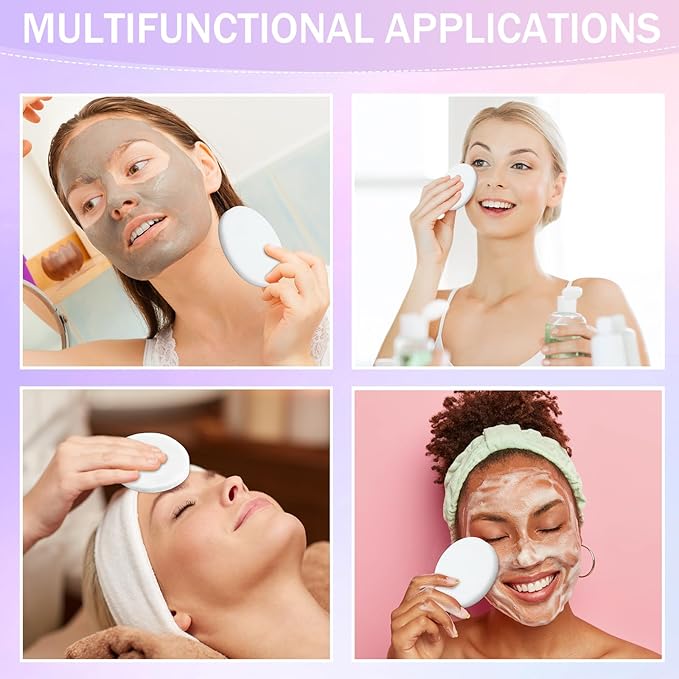 Mifoci 960 Pieces Compressed Facial Sponges for Estheticians Makeup Removal Sponge Pads for Women Spa Exfoliating Face (White)