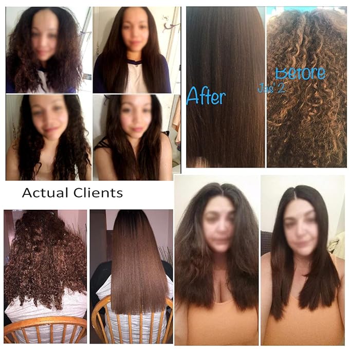 INVERTO ONE Formaldehyde-Free Keratin Hair Treatment for Curly Hair by KERATIN RESEARCH - Kit with 120ml Treatment Deep Moisturizing Mask and Clarifying Shampoo