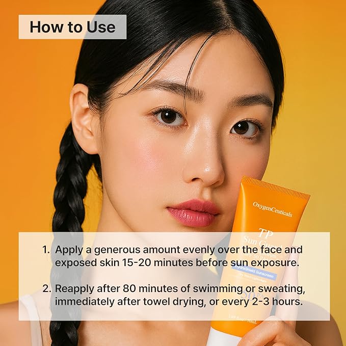 OxygenCeuticals TP Sun Guard - SPF 50+ Reef-Friendly Oxybenzone &amp Octinoxate Free Lightweight &amp Hydrating Daily Sunscreen with Chamomile Scent No White Cast. 1.69 fl.oz (50ml)