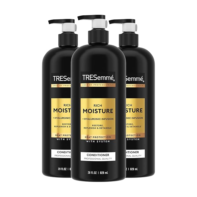 TRESemm? Moisture Rich Hydrating Conditioner 3 Count for Dry Hair Formulated With Pro Style Technology 28 Fl Oz
