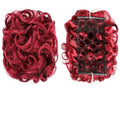 Hair Accessories Synthetic Messy Bun Wig Hair Pieces Wavy Curly Bun Ponytail Hair Extensions Bun Hair Comb Women Bun Wig Hair Pieces For Women(Burg)