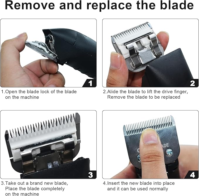 000 Professional Detachable Replacement Ceramic Blades 0.5mm Compatible with Most Andis Oster A5 Series Scissors. Cutting Length 1/50 -Inch(0.5mm)