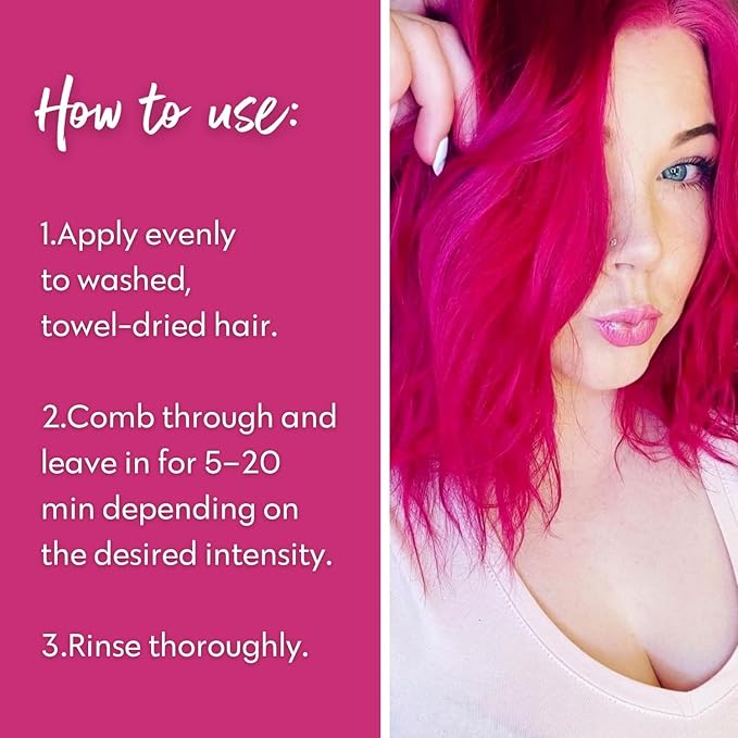Four Reasons Color Mask INTENSE- Fuchsia ? (27 Colors) Intensive Toning Treatment - Color Depositing Conditioner ? Semi Permanent Hair Dye for Lightened and Colored Hair? 100% Vegan 6.76 fl oz