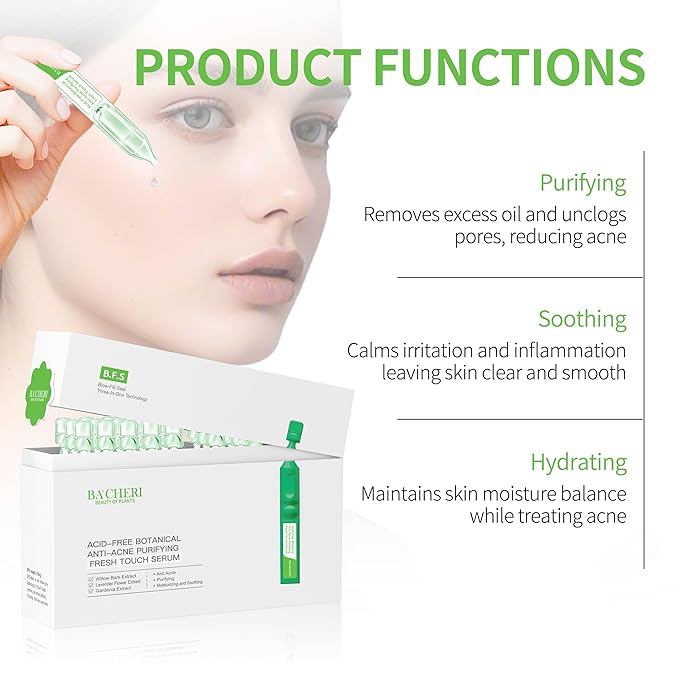 Gentle Botanical Acne Treatment for Face ? Acid-Free Spot Facial Serum with Niacinamide &amp Witch Hazel Soothes Redness &amp Controls Breakouts for Sensitive Oily &amp Acne-Prone Skin ? 1.2 ml ×