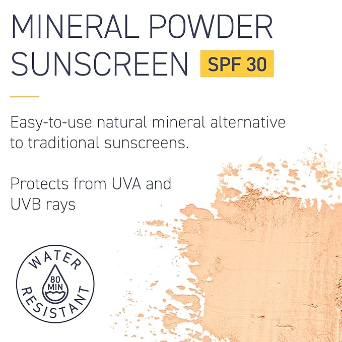 Brush On Block New Formula SPF 30 Mineral Powder Sunscreen Touch of Tan Refillable Broad Spectrum Water Resistant Face Protection For All Skin Types Subtle Hint of Color Reef Friendly