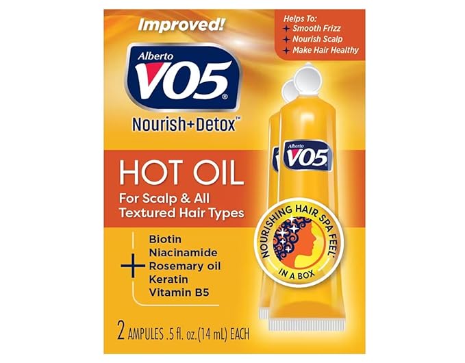 Alberto VO5 Moisturizing Hot Oil Treatment 0.5 Ounce 2-Count Tubes (Pack of 6)