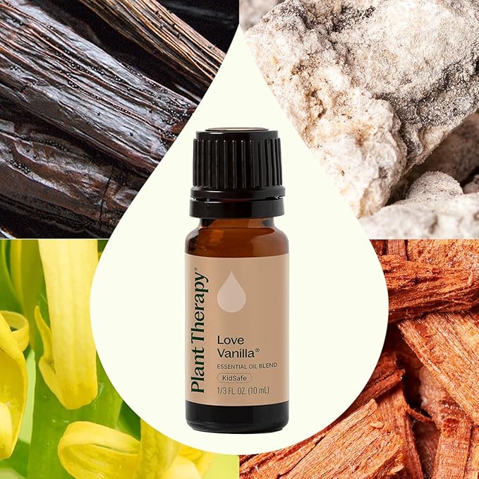 Plant Therapy Love Vanilla Essential Oil Blend 10 mL (1/3 oz) 100% Pure Undiluted Therapeutic Grade