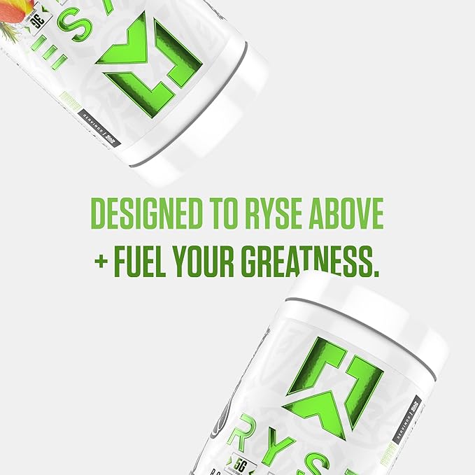 RYSE BCAA EAA Powder - Tropical Snocone - 5g Branched Chain Amino Acids 3g Essential Aminos Sugar-Free Electrolytes for Pre &amp Post Workout Muscle Recovery Hydration and Strength - 30 Servings