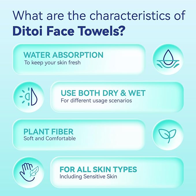 Ditoi Disposable Face TowelsUltra Thick Face Towelettes XL Lint-Free Facial Wipes for Makeup Removal &amp Gentle Skin Care10×12150 Count (3 Pack)Pearl-textured