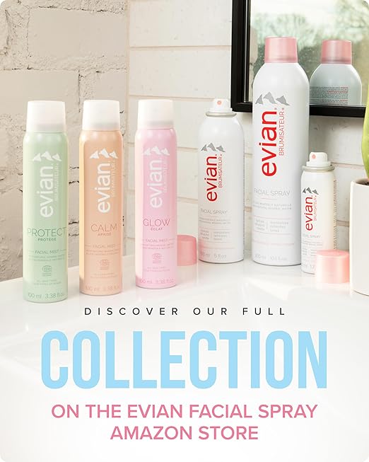 BRUMISATEUR Evian Facial Spray 24/7 Kit - Hydrating Mineral Water Mist for Face &amp Skin - Refreshes Makeup Sets &amp Tones - Travel-Friendly Sizes for Daily Moisture Boost