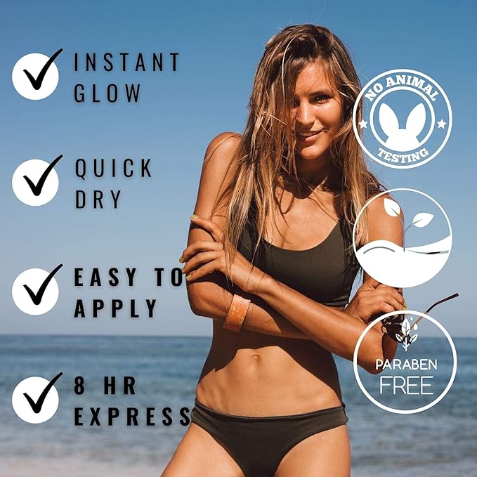 Sun Laboratories By Giesee Self Tanning Kit with 8 oz Tan Overnight Self Tanning Lotion and 2 oz Sunless Tanning Face Cream - Odorless Non-Toxic Self Tanner for Fair to Medium Skin
