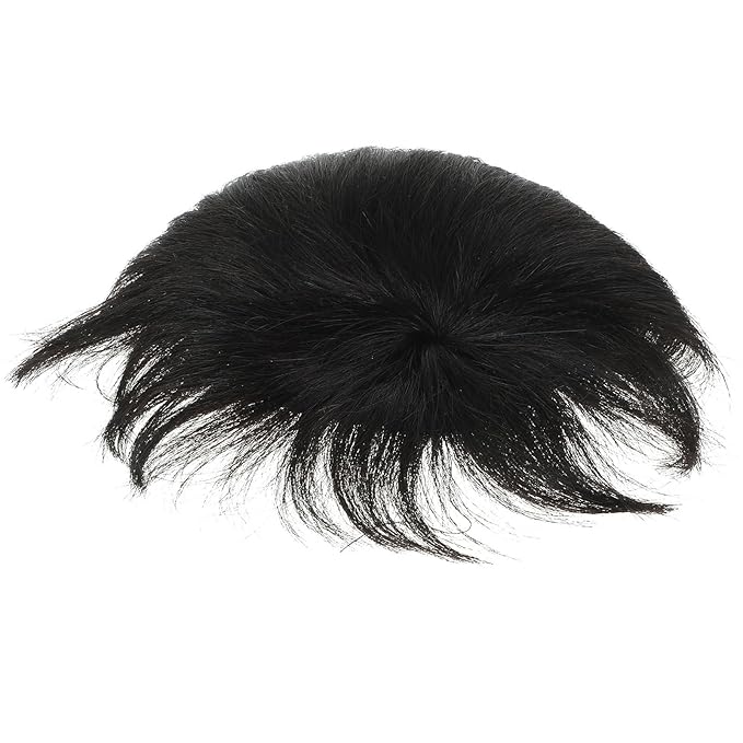 Pieces Clip Black in Hair Loss Extension Toupee Guy Fake Patch Hairline Seamless Daily Tape Invisible Covering Natural for Topper Accessory Bald