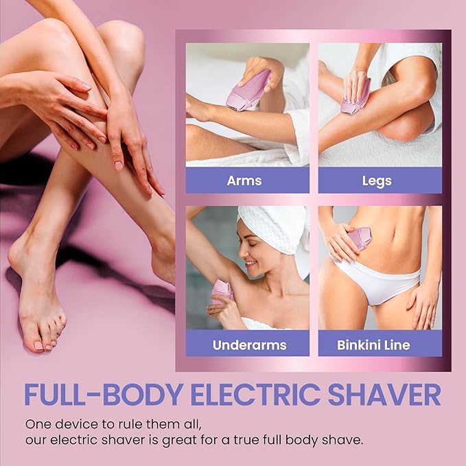Perry Ellis Elegant Leaf Total-Body-Care Pocket Trimmer Cordless Electric Hair Clippers for Women Dual-Trimming Action Includes Cleaning Brush Battery Operated Pink
