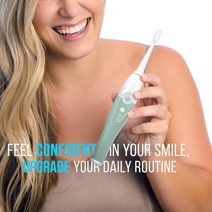 Tao Clean UV Sanitizing Sonic Toothbrush and Cleaning Station Electric Toothbrush Dual Speed Setting Seaglass Green