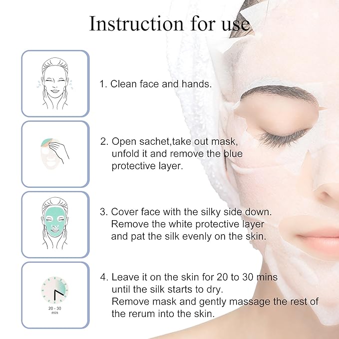 Dermaroller Hydrating Face Mask Sheets - 10 Pack with Hyaluronic Acid Matrixyl &amp Vitamin E for Anti-Aging Skincare and Radiant Glow