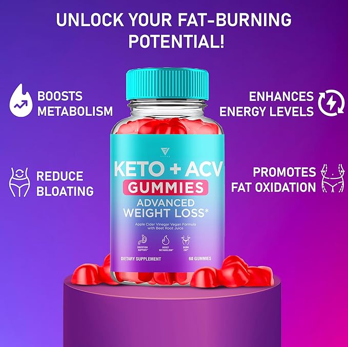 (3 Pack) Keto ACV Gummies Advanced Weight Loss ACV Keto Gummies for Weight Loss Women Men Keto + 1000MG Apple Cider Vinegar Advanced Fat Burn Dietary Support Gummy Supplement Formula (180 Gummies)