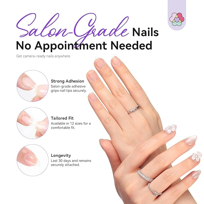 SAVILAND Advanced Gel Nail Kit: Salon Grade Extra Short Almond Nails 500 Pcs Nail Tips Half Matte with U V Nail Lamp Pre-Shaped 12 Sizes Complete At Home Nail Art Kit for Salon 30-Day Long-Wear