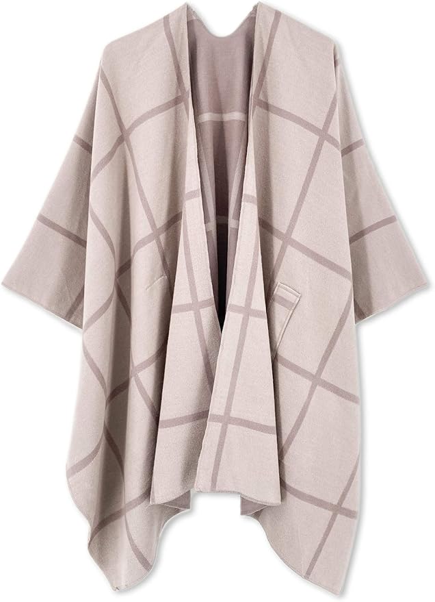 Moss Rose Women's Shawl Wrap Poncho Ruana Cape Open Front Cardigan Shawls for Fall Winter