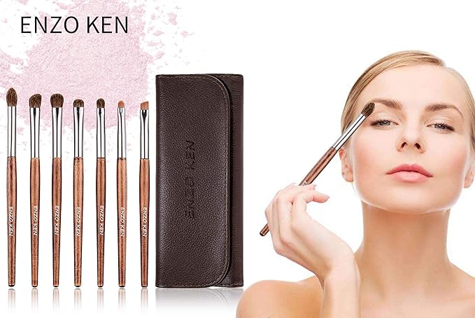 Natural Pony Hair Eye Shadow Brush Set Small Eyeshadow Brushes Set Eye Makeup Brushes Set Professional Small Nose Contour Brush Angled Eyeshadow Brush Eyeshadow Blending Brushes