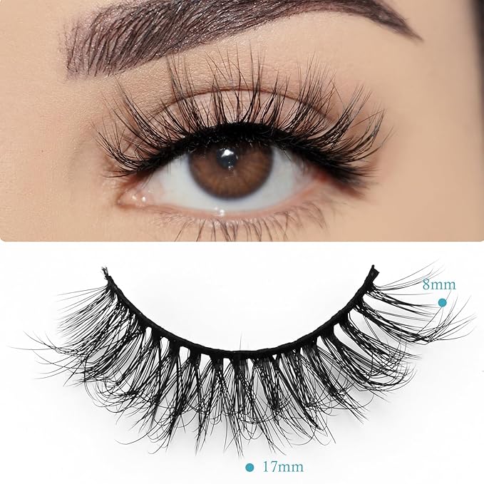 Wholesale Lashes 3D Faux Mink Eyelash Bulk 18mm Handmade Reusable Eye Lash Dramatic Fluffy False Lash with Glitter Portable Packing (Flufy 30 pairs - A20)