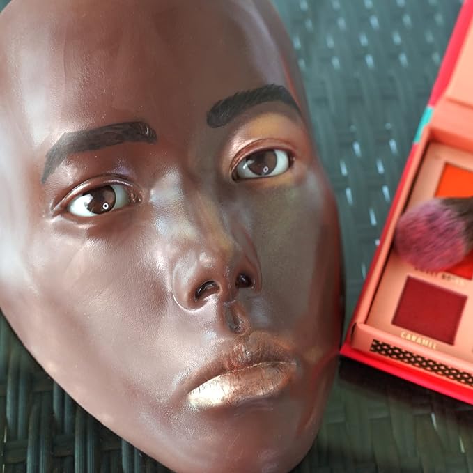 3D makeup Practice Face Board Silicone Makeup Mannequin Face Reusable Beginner Practice Eye Makeup Face Eye Fake Silicone Makeup Artist Full Face Practice Eyelash Eye Shadow Eyeliner Pen Simulatio