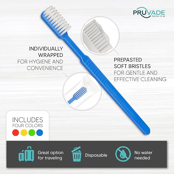 144 Pack Disposable Toothbrushes with Toothpaste Built in - Prepasted Toothbrushes Individually Wrapped |Single Use Waterless Tooth Brush with Soft Bristles for Hotel Camping Travel