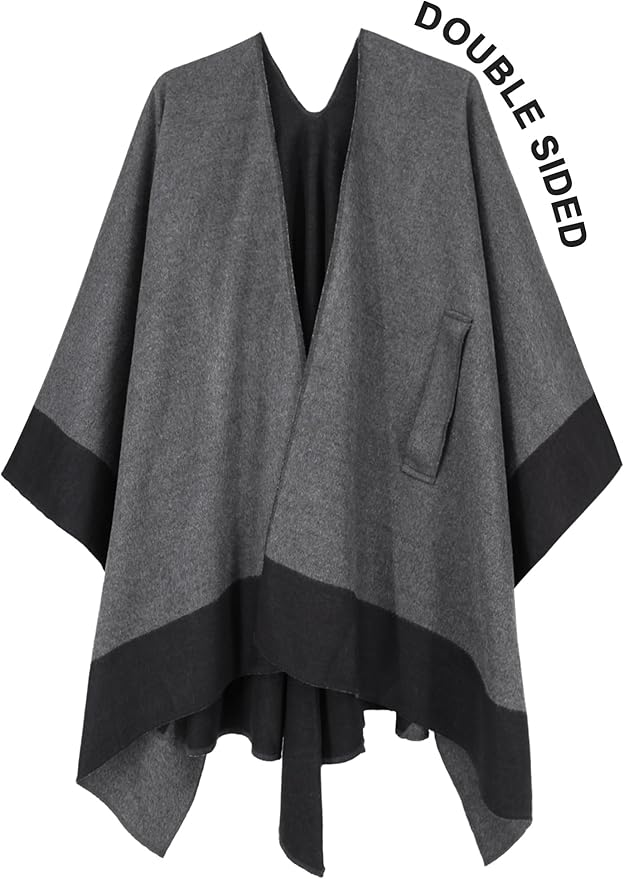 Moss Rose Women's Shawl Wrap Poncho Ruana Cape Open Front Cardigan Shawls for Fall Winter