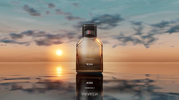 TUMI Dopp Kit Gift Set - Includes AWAKEN [08:00 GMT] KINETIC [-:- GMT] &amp Travel Toiletry Bag - .5 oz Eau de Parfum (Pack of 2)