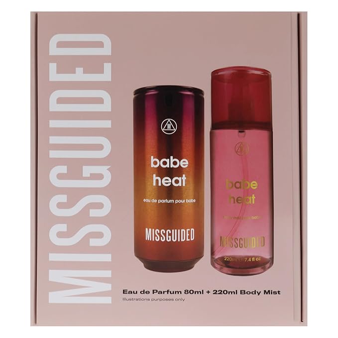 Missguided Babe Heat for Women - 2 Pc Gift Set 2.7oz EDP Spray 7.4oz Body Mist