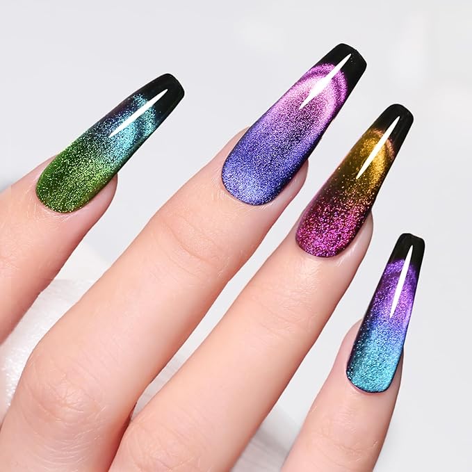 Imtiti 6Pcs 9D Cat Eye Gel Nail Polish Kit 10ml Long Lasting Soak Off UV LED Magnetic Polish for Nail Art Salon DIY at Home Gift for Women