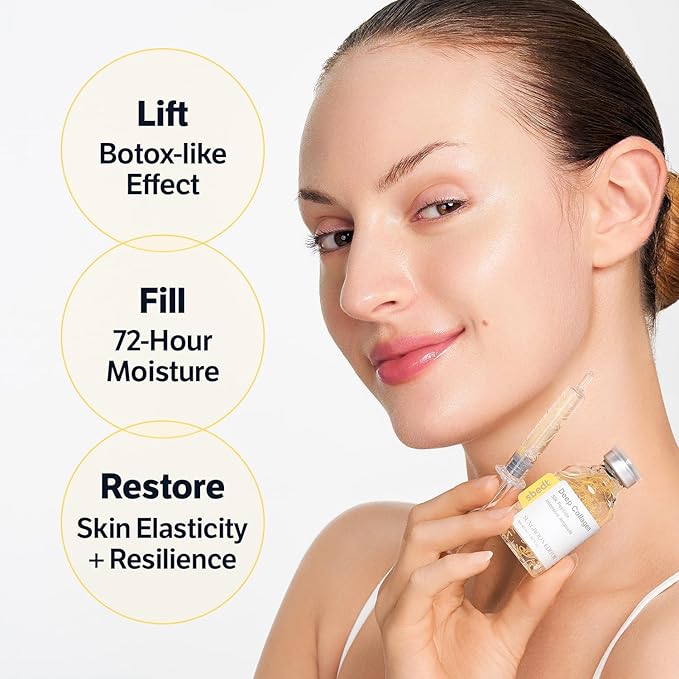 SUNGBOON EDITOR Silk Peptide Intensive Lifting Ampoule | Korean Anti-Aging Serum for Face with Collagen &amp 30 Peptide Complex | Skin Tightening &amp Firming (Botox Effect) | 72H Hydration