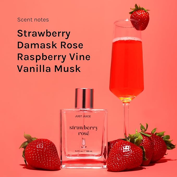 Just Juice Fruity Fizz Duo - Fruity Floral Perfume for Women and Men - Tropical Fruit and Sparkling Strawberry Mini Travel Perfumes - 2 pc