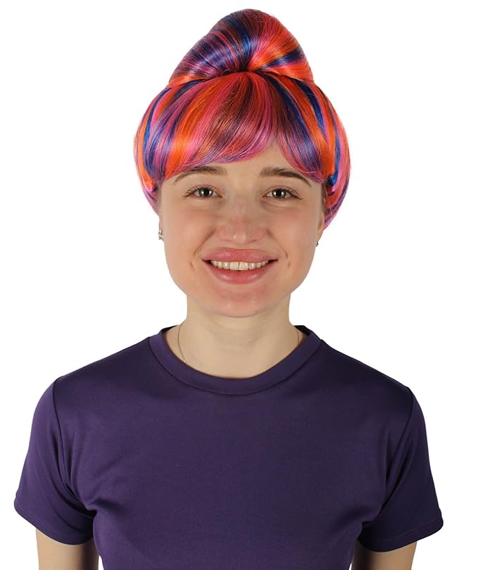 Women's Premium Bun Wig - Adjustable Capless Hair extensions with Realistic Synthetic Fibers - Multi-Color Elegant Bun Hairpiece for Halloween Cosplay and Everyday Wear Pink Ombre